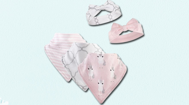 Hudson Baby Unisex Baby Bib and Headband or Caps Set Hudson Baby Unisex Baby Bib and Headband or Caps Set