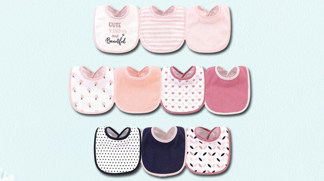 Hudson Baby Unisex Baby and Polyester Bibs Hudson Baby Unisex Baby and Polyester Bibs