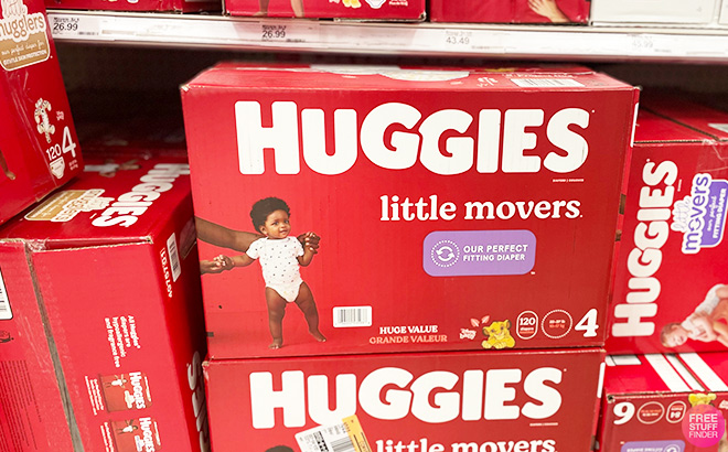 Huggies Little Movers 120 Count Pack in Store