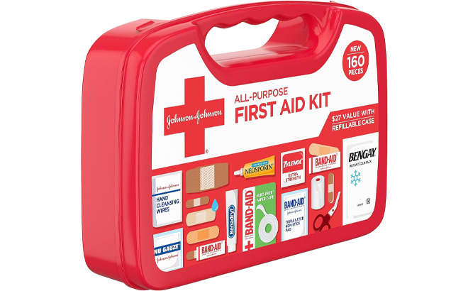 Johnson Johnson All Purpose Portable Compact First Aid Kit Johnson Johnson All Purpose Portable Compact First Aid Kit