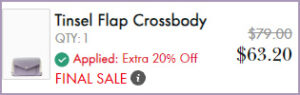 Kate Spade Tinsel Flap Crossbody at Checkout 1 Kate Spade Tinsel Flap Crossbody at Checkout 1