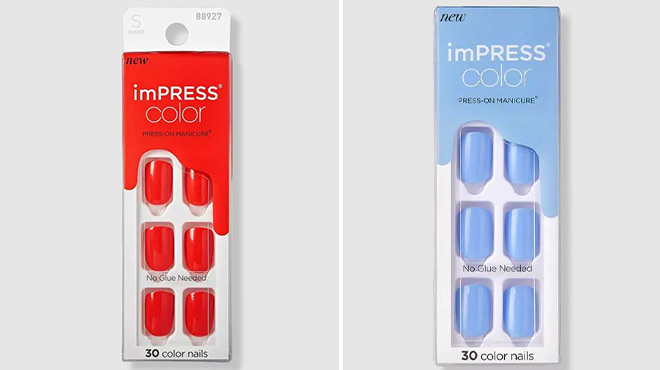 Kiss imPRESS Solid Color Short Press On Nails
