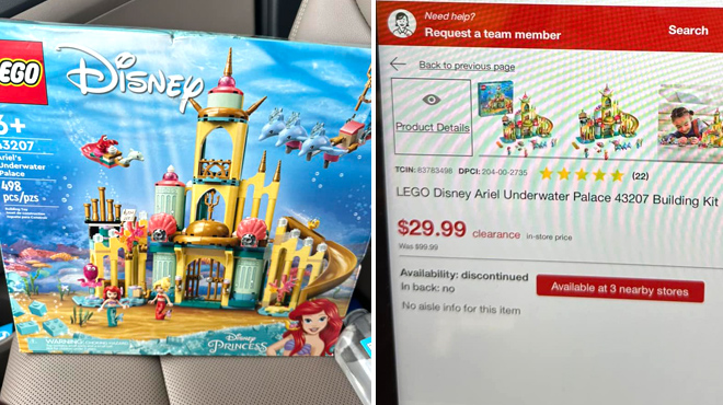 LEGO Disney Ariel Underwater Palace Building Kit on Clearance at Target