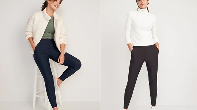 Ladies Wearing Old Navy High Waisted Joggers