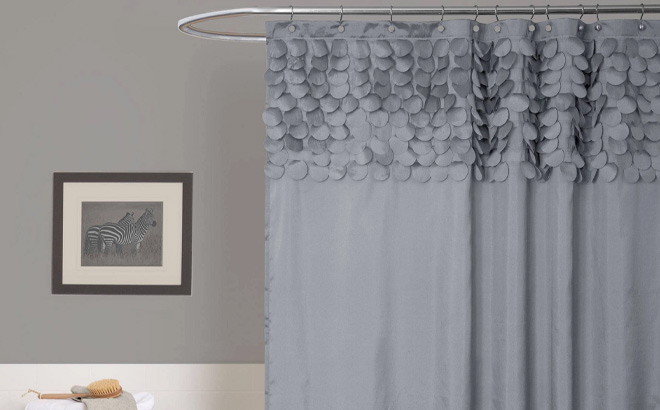 Lillian Shower Curtain in Gray Color