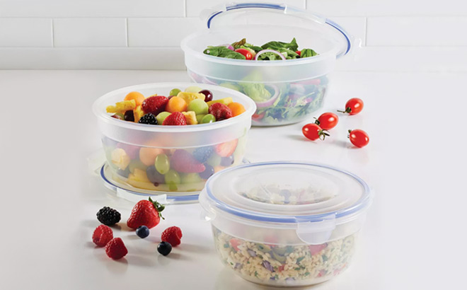 Lock n Lock 6 Piece Nested Bowl Food Storage Set Lock n Lock 6 Piece Nested Bowl Food Storage Set