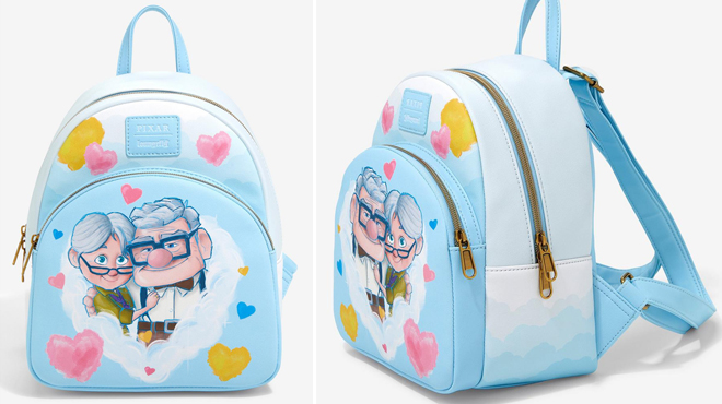 Loungefly Disney Pixar Up Carl Ellie Hearts Mini Backpack