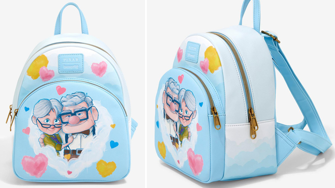 Loungefly Disney Pixar Up Carl Ellie Hearts Mini Backpack Loungefly Disney Pixar Up Carl Ellie Hearts Mini Backpack