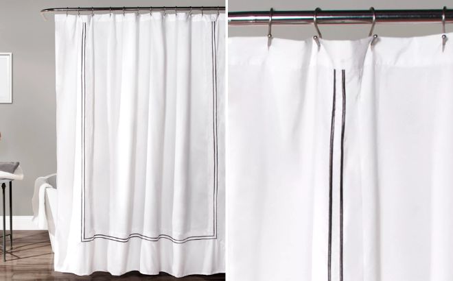 Lush Decor Solid Shower Curtain