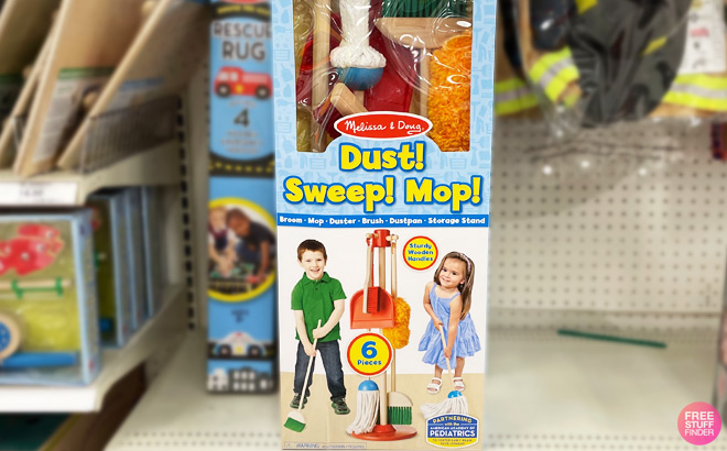 Melissa Doug Dust Sweep Mop 6 Piece Playset
