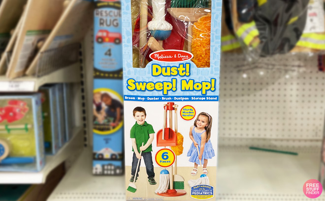 Melissa Doug Dust Sweep Mop 6 Piece Playset Melissa Doug Dust Sweep Mop 6 Piece Playset