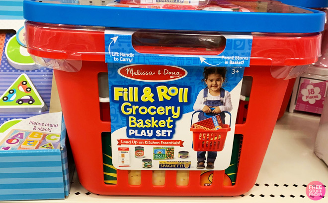 Melissa Doug Grocery Basket Playset