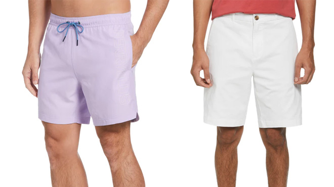Men Wearing Perry Ellis Shorts