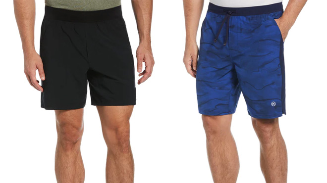 Men Wearing Perry Ellis Stretch Shorts