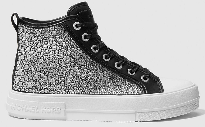 Michael Kors Womens Evy Embellished Scuba High Top Sneakers Michael Kors Womens Evy Embellished Scuba High Top Sneakers