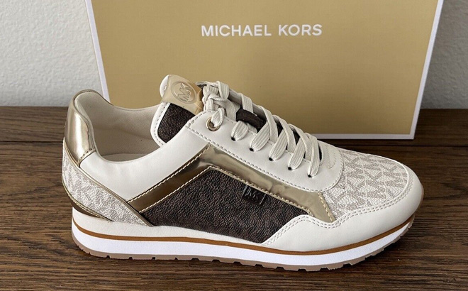 Michael Kors Maddy Two Tone Logo Trainer