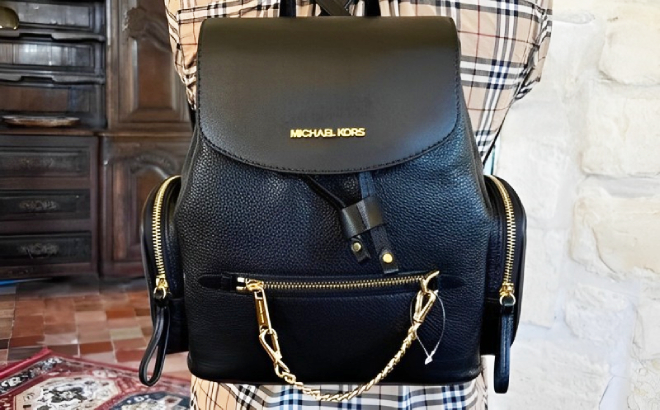 Michael Kors Medium Pebbled Leather Backpack