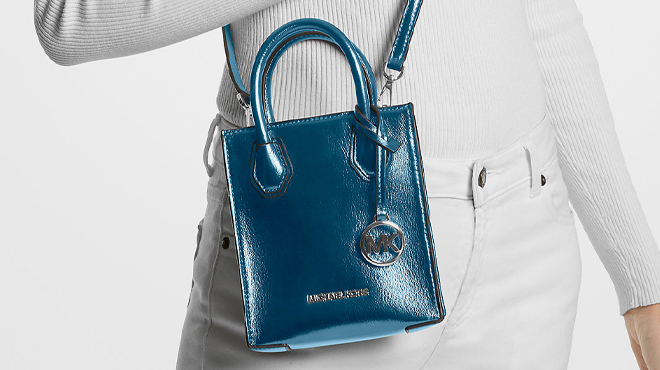 Michael Kors Mercer Extra Small Patent Crossbody Bag Michael Kors Mercer Extra Small Patent Crossbody Bag