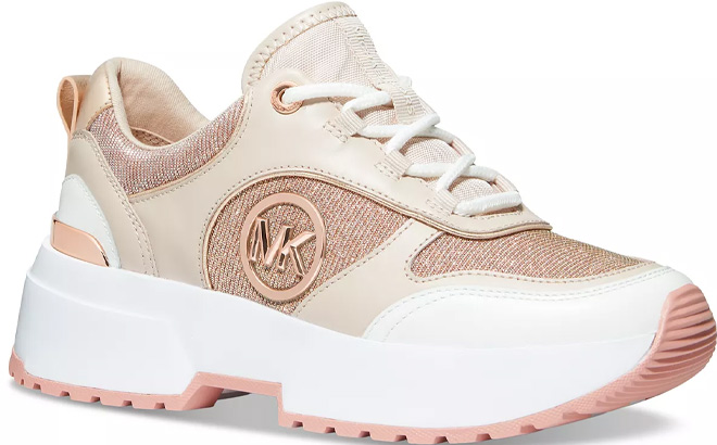 Michael Kors Womens Percy Trainer Lace Up Sneakers
