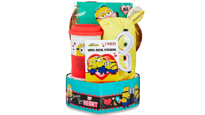 Minions Valentines Day Heart Box Gift Set Minions Valentines Day Heart Box Gift Set