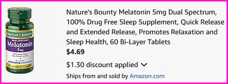 Natures Bounty Melatonin Checkout Screen Natures Bounty Melatonin Checkout Screen