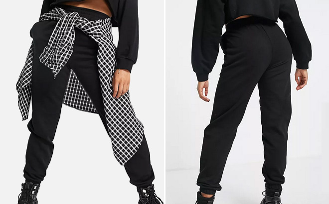 New Look Cuffed Sweatpants in Black at Asos 2