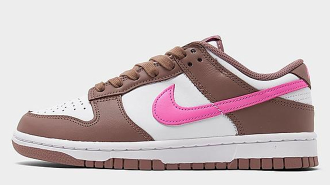 Nike Dunk Low Retro Womens Shoes in Smokey Mauve Playful Pink Color
