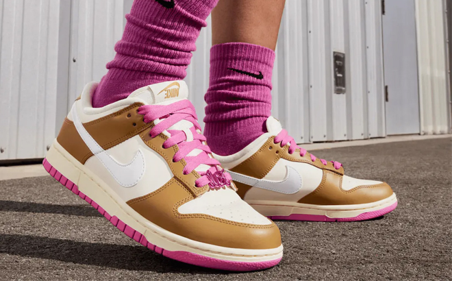 Nike Dunk Low SE Bronzine Playful Pink Shoes