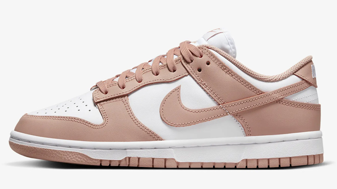 Nike Dunk Low Womens Shoes in White Rose Whisper