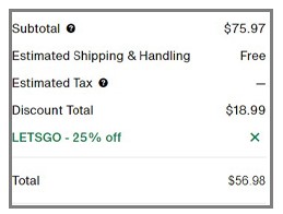 Nike Shoes Order Summary
