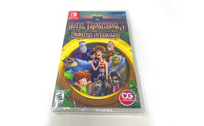 Nintendo Switch Hotel Transylvania 3 Monster Overboard Game on a Table