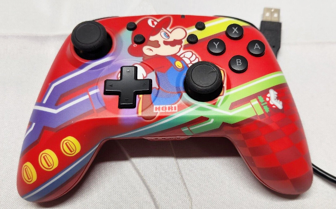 Nintendo Switch Wireless Horipad Mario Controller with a cord