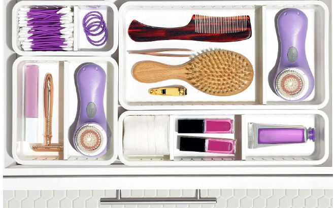 OXO 4 Piece Complete Adjustable Drawer Bin Set 1 OXO 4 Piece Complete Adjustable Drawer Bin Set 1