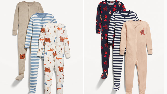 Old Navy Toddler One Piece Pajama 3 Pack