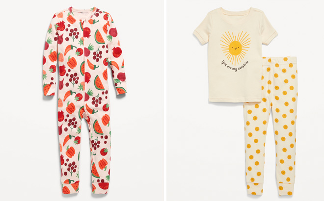 Old Navy Unisex Snug Fit Printed Pajama Set for Toddler Baby