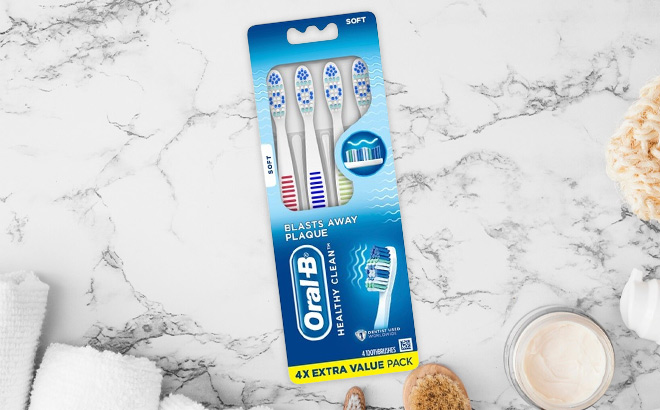 Oral B Healthy Clean Toothbrush on the Table