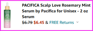 Pacifica Scalp Love Rosemary Mint Serum Checkout Screen