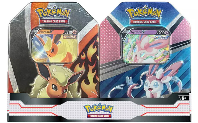 Pokemon Trading Card Game Flareon Syleveon Tin Bundle Pokemon Trading Card Game Flareon Syleveon Tin Bundle