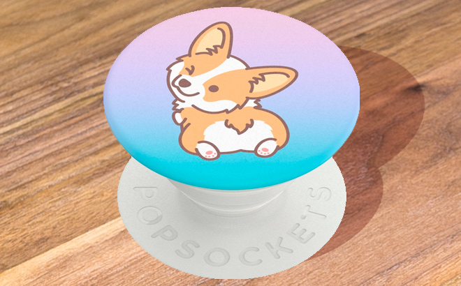 PopSockets PopGrip Cell Phone Grip Stand Cheeky Corgi