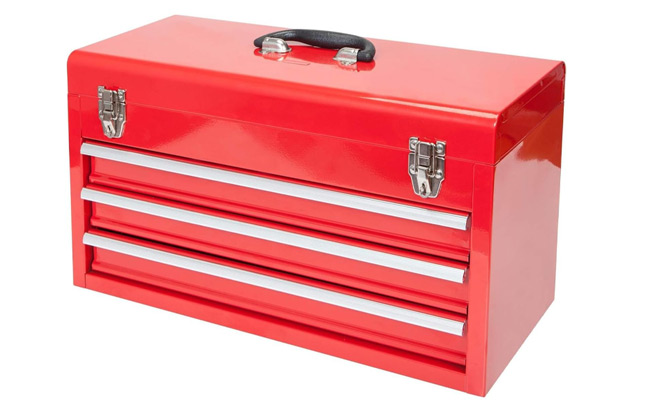 Portable Tool Storage Box in Red Color