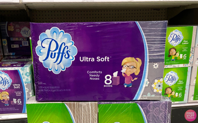 Puffs Ultra Soft Non Lotion Tissues at a Store
