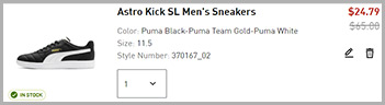 Puma Astro Kick SL Mens Sneakers Screenshot