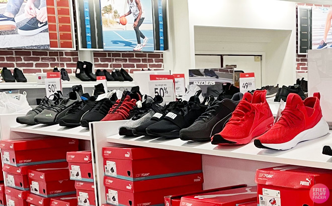 Puma Shoes on a Shelf
