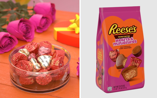 REESES Miniatures and Hearts Milk Chocolate Peanut Butter