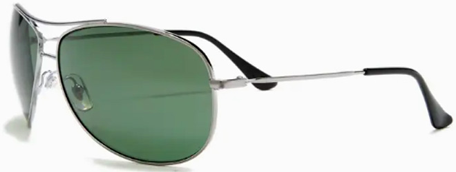 Ray Ban 63mm Polarized Aviator Sunglasses in Gunmetal Color