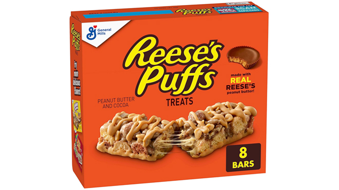 Reeses Puffs Breakfast Cereal Treat Bars 8 Count