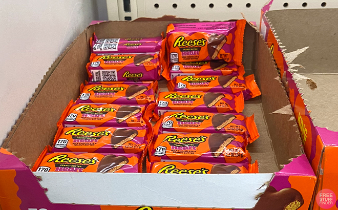 Reeses Valentines Day Peanut Butter Hearts Candy in shelf 1