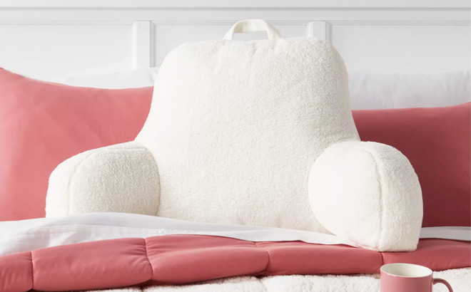 Room Essentials Faux Shearling Bed Rest Pillow Room Essentials Faux Shearling Bed Rest Pillow