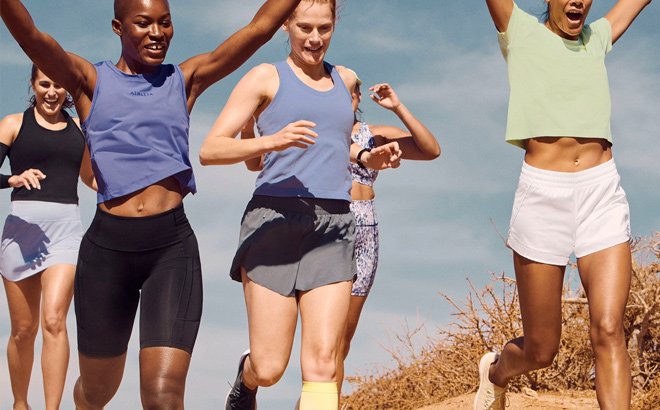 Runners wearing Athleta Activewear
