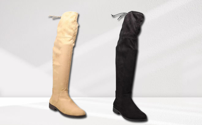 SO English Muffin Womens Thigh High Boots in Two Colors